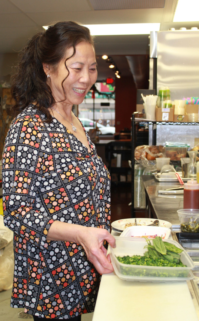 Julie Johnston Coco Tran in her Roots and Heart & Soy kitchen
